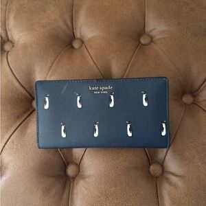 Kate Spade Navy Wallet with Penguin Design